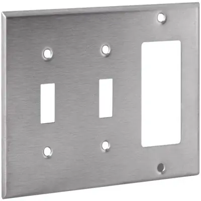 Orbit Industries OS226 3-G Stainless Cover Power 2 Switches & Gfci