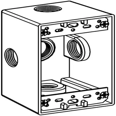 Orbit Industries 1DB100-5X 1-G W/P Box 5 1 Inch X-Confg Hubs 2-5/8 Inch Deep
