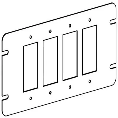ORBIT INDUSTRIES 4M4-GFI 4-Gang Switch Box Cover - Gfi