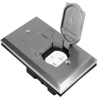Orbit Industries FLB-D-C-SS Floor Box Flip Cover Only with Duplex Recep