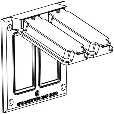 ORBIT INDUSTRIES 2C-2G-BR 2-G W/P Device Cover 2 Gfi'S Device Mount Bronze