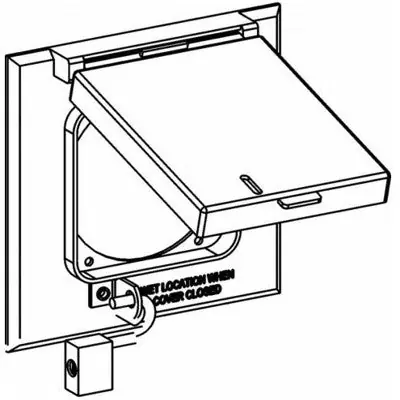 ORBIT INDUSTRIES 2CL-PO60 2-G W/P Cover 1 Power Outlet Device Mount Lockable