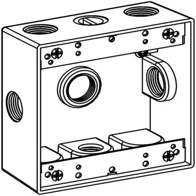 Orbit Industries 2B75-6X 2-G W/P Box 6 3/4 Hubs 2 Deep
