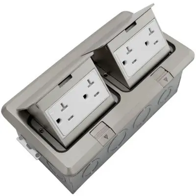 Orbit Industries FLBPU-DD-SS Floor Box Pop-Up W/ 2-Duplex Recep (T.R.) Stainless Steel