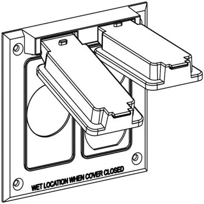 Orbit Industries 2C-SD 2-G W/P Cover 1 Switch & 1 Duplex Device Mount