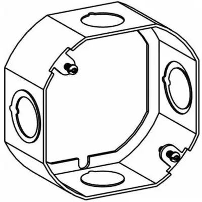 ORBIT INDUSTRIES 4RB-MKO-EXT 4 Inch Octagonal Steel Electrical Box 1.5 Inch Deep
