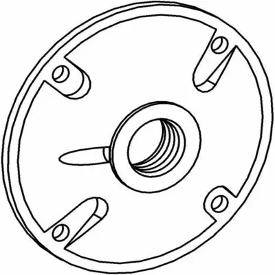 Orbit Industries RC-1-BR 4 inch Round W/P Cover 1 1/2 inch Thread Hole Br