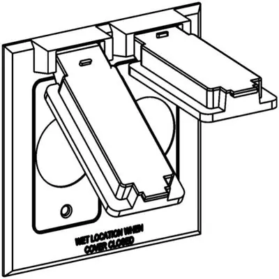 Orbit Industries 2C-2S-BR 2-G W/P Cover 2 Single Rec./Switch, Device Mount - Bronze