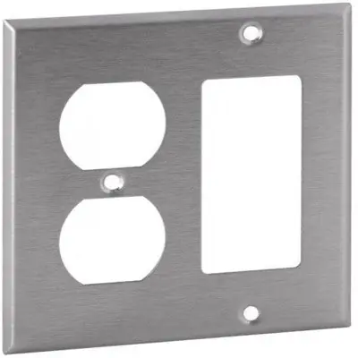 ORBIT INDUSTRIES OS826 2-G Stainless Cover - Duplex / Gfi