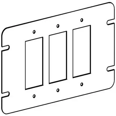 ORBIT INDUSTRIES 4M3-GFI 3-Gang Switch Box Cover Gfi