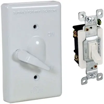 ORBIT INDUSTRIES 1CA-SW20-W 1-G Al. W/P Lever Switch Cover W/ Ts20 Device Mount-WHITE