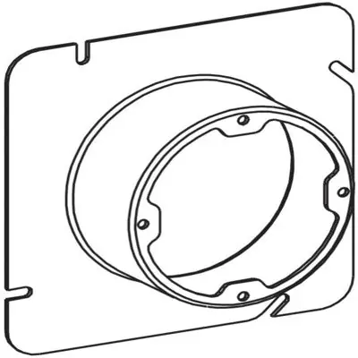 ORBIT INDUSTRIES 53150X 5S 1-1/2 Raised Steel Plaster Ring, Dual Dir.