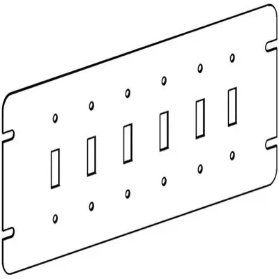ORBIT INDUSTRIES 4M6-TS 6-Gang Switch Box Cover - Toggle