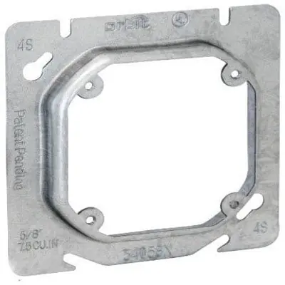 Orbit Industries 54125X Universal 4 inch & 4-11/16 inch Square To 4 inch Oct Device Ring, 1-1/4 inch Raised