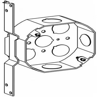 Orbit Industries 4RB-50-FB 4 Inch Octagonal Steel Box with Bracket