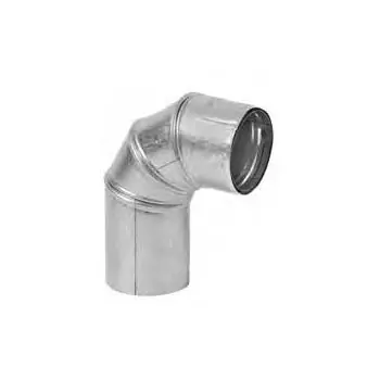 Metal-Fab 4B90L Elbow 4 in 90 deg