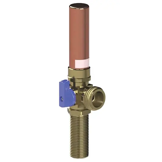 Aquaflo P-06301 Washing Machine Outlet Box Valve With Crimp PEX Valves, 1/2 inches MIP x 3/4 in