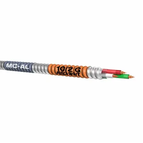 Encore Wire 790310929030 SmartColorID Type MC Armor Conductor Cable 600 VAC (4) 10 AWG 250 ft L