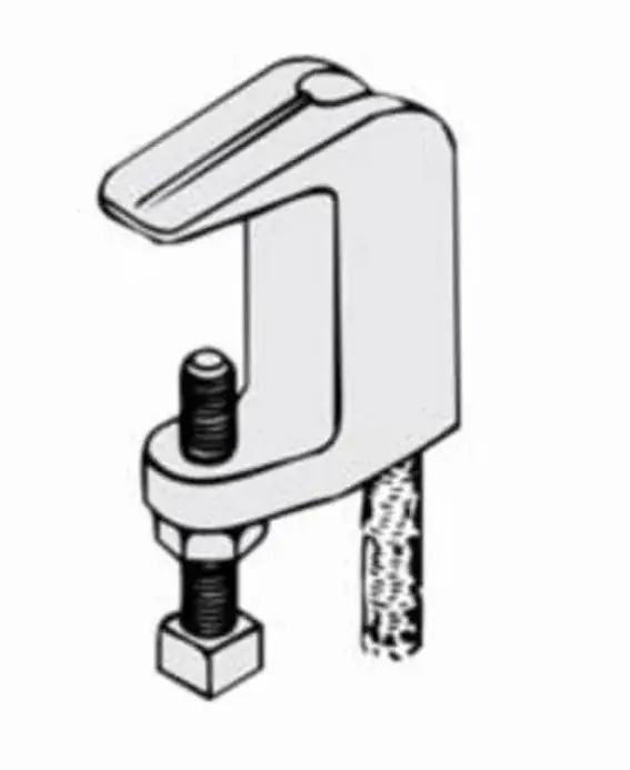Zenith 3601037EG PHD Wide Mouth Beam Clamp 3/8 inches & 1/2 inches Rod Only