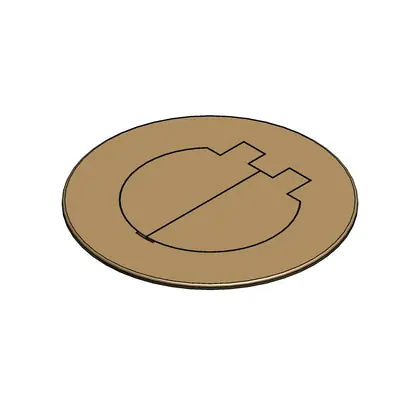 Thomas & Betts E97BR2D Kit, Dual Service Brass Floor Box Cover