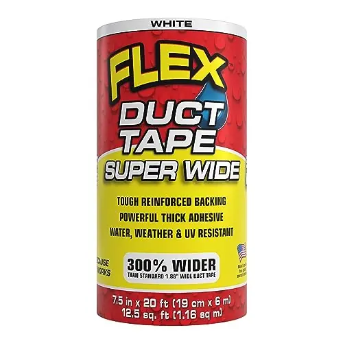 Flex Seal DTWHTR7520 Flex Duct Tape 7.5 Inches x 20 Feet
