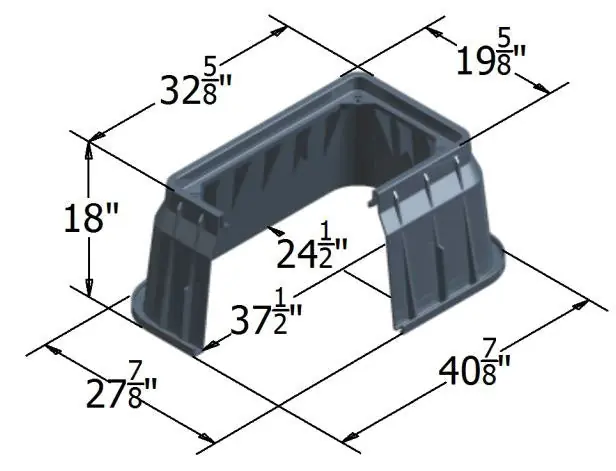 Old Castle 17301017 17 inchesx30 inches Electric HDPE Handhole with Hex Bolt