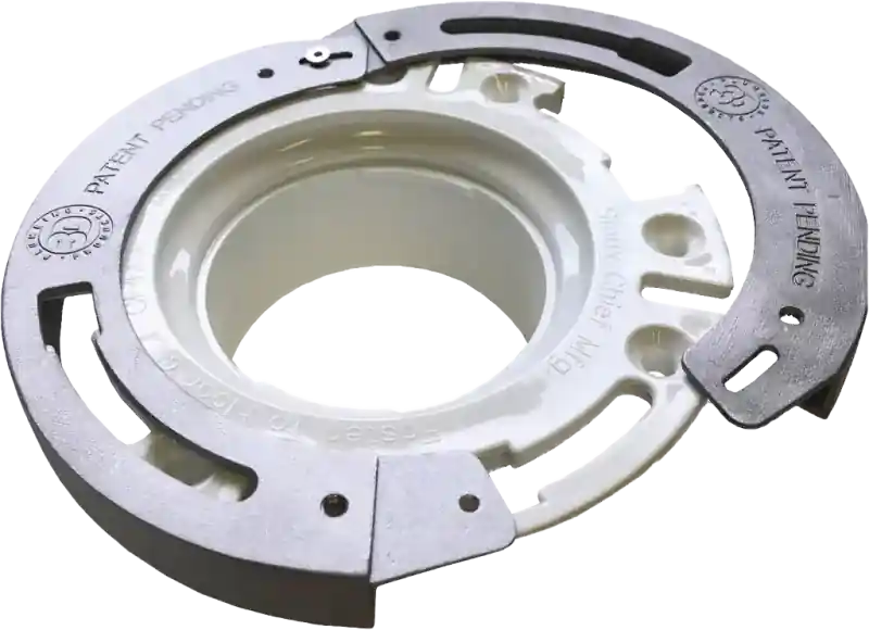 3D Plumbing 3DTFR1 Toilet Flange Repair Kit For 3 in or 4 in Cast Iron, PVC or ABS Toilet Flanges With Broken Bolt Rails