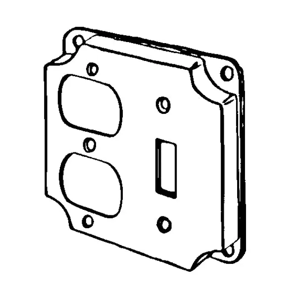 Appleton 8375N ETP Raised Square Box Cover 4 in. x 4 in. x 1/2 in.