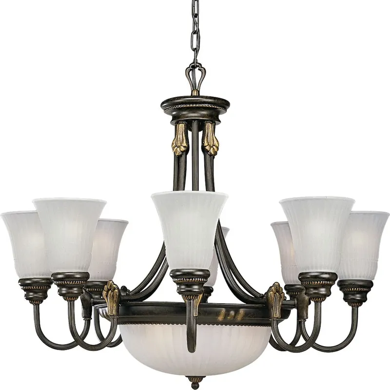 Progress Lighting P4110-77 Huntington Collection Forged Bronze 8+3-light Chandelier