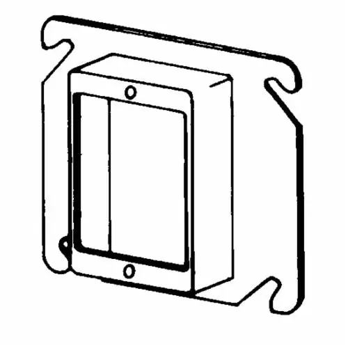 Appleton 8466A Etp Raised Square Box Cover 4 in L x 4 in W x 1 in D