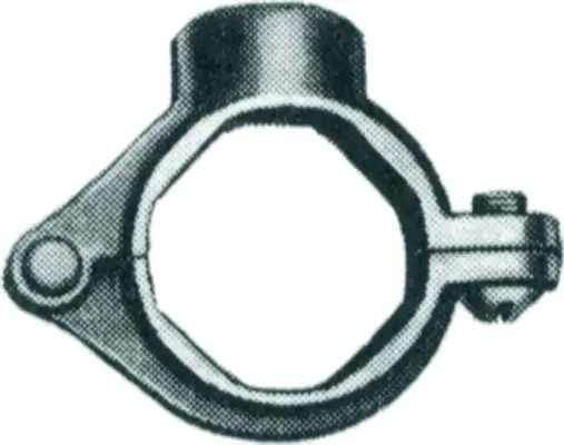 Zenith 512H0075CP Hinged Extension Split Tube Clamp 3/4 in Pipe/Tube 3/8 in Rod