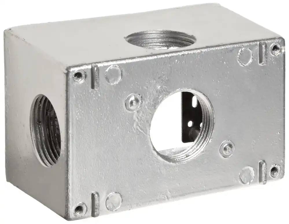 Morris Products 36140 Weatherproof Box 1 Gang 24 Cubic Inch 5 Outlet Holes
