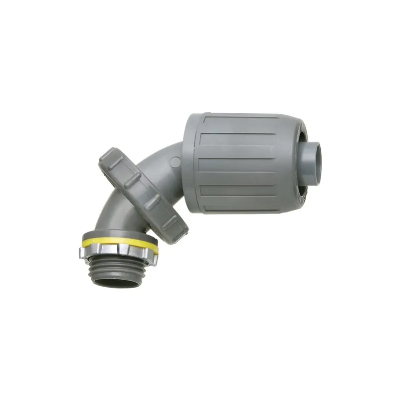 Arlington NMLT590 Zero to 90 degree SNAP2IT Non Metallic Liquid Tight Connector 1/2 inches Trade Size