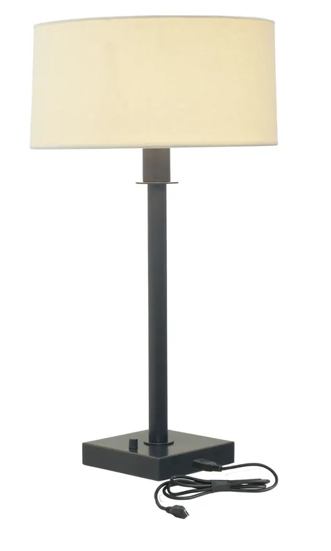 House Of Troy FR750-OB Franklin Table Lamps with Full Range Dimmer and USB Port