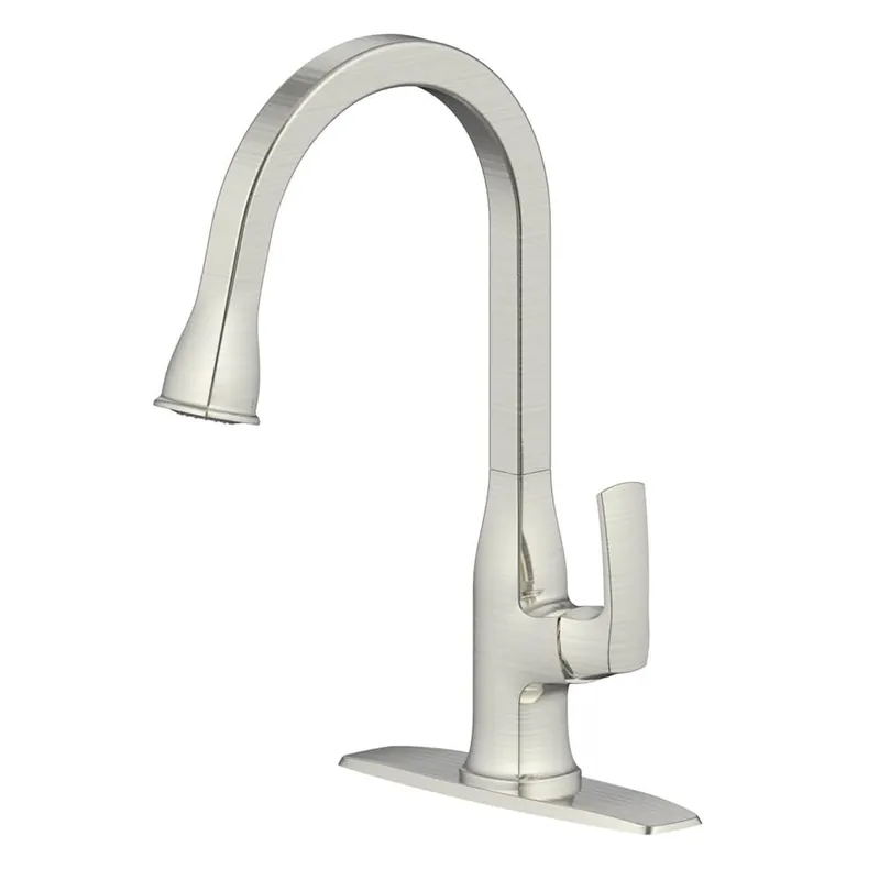 Compass Manufacturing 192-6414 Cardania Single Handle Pull-down Kitchen Faucet