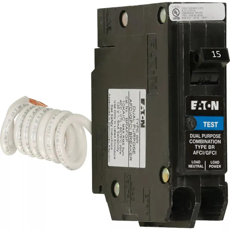 Do It Best 502779 Eaton BR 15A Single-Pole Short Body AFCI/GFCI Breaker