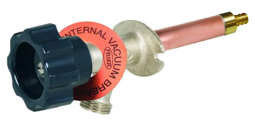 Prier 420-12 Mansfield Style 12 Inch 1/2 Inch Crimp Pex Wall Hydrant