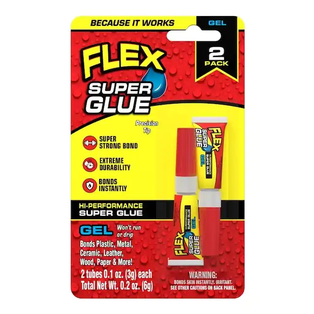 Flex Seal SGGEL2X3 Super Glue Gel 2-Pack 3-gram