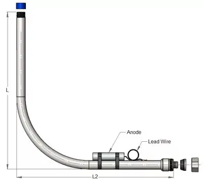 Georg Fischer Central Plastics 360011514 Compression Riser With Anode: Mpt x Ips, Dr10