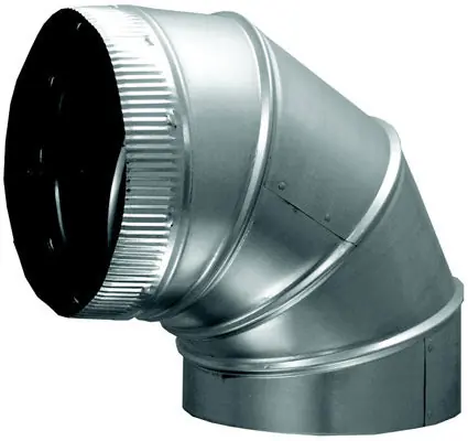 Cody 125284 Adjustable 90 Elbow 4 inch, 28 Gauge