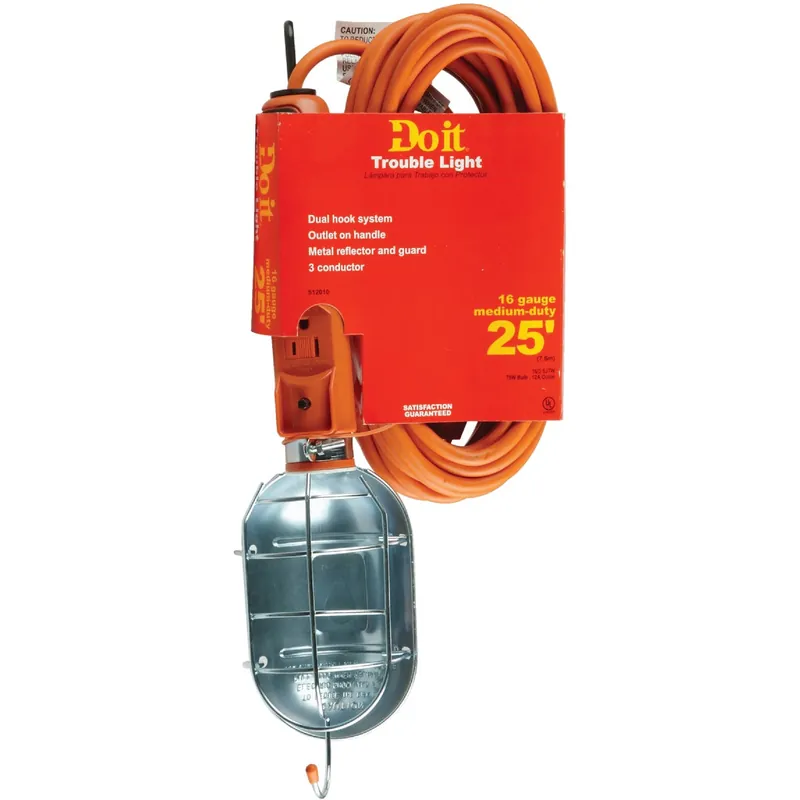 Do It Best 512010 Premium 75W Incandescent Trouble Light with 25 Ft. Power Cord