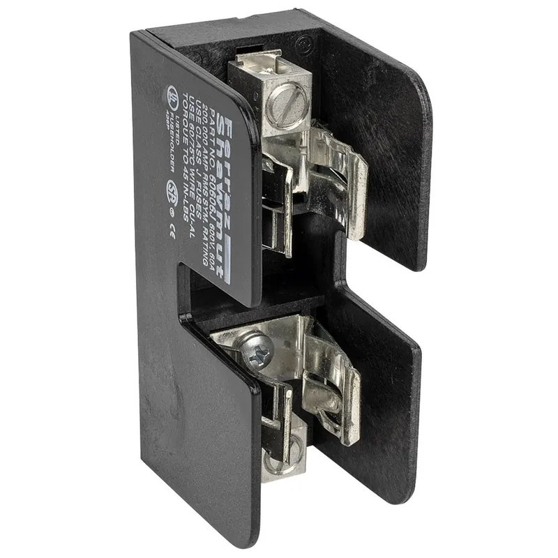 Mersen 60606J Fuse Block 600VAC 600VDC Class J 60A 1-Pole Box with Reinforced Clip