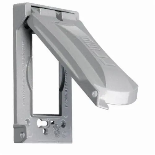Hubbell Electric MX1050S Universal Weatherproof Flip Cover, 1.18 in L x 4.69 in W x 1.04 in D