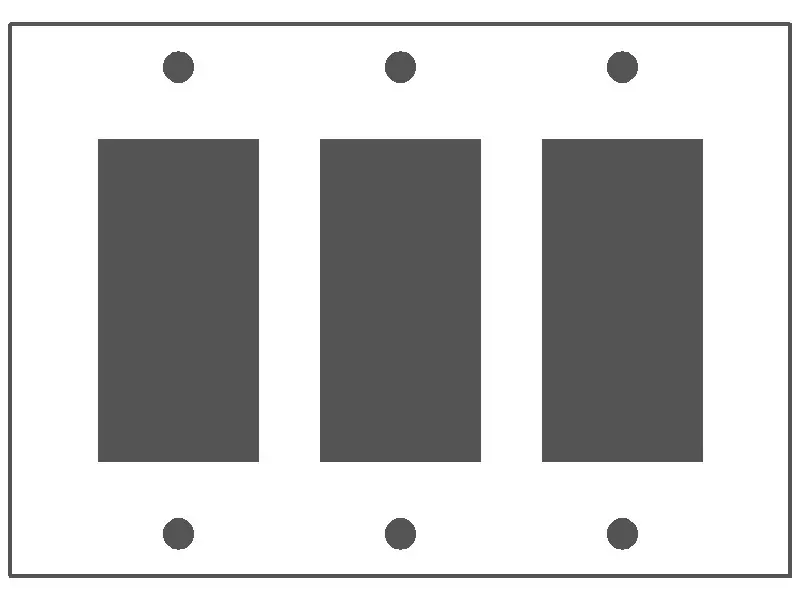 Mulberry Metal Products 97403 3g Sat-ss .030 Std Sq Gfi/block Plate
