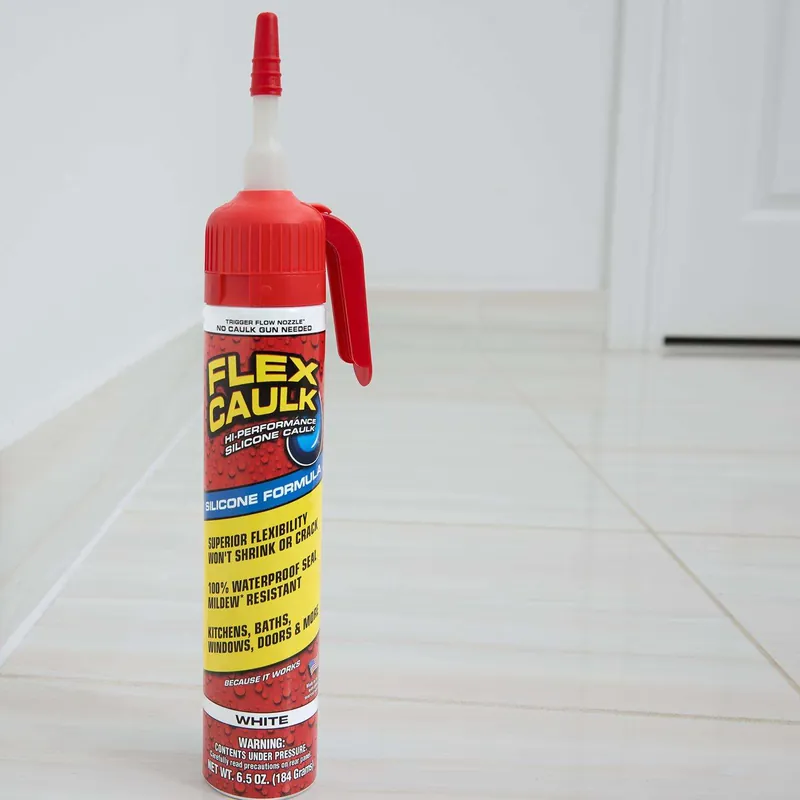 Flex Seal US600WHT200 Flex Caulk White Silicone All Purpose Caulk Sealant 6.5 oz
