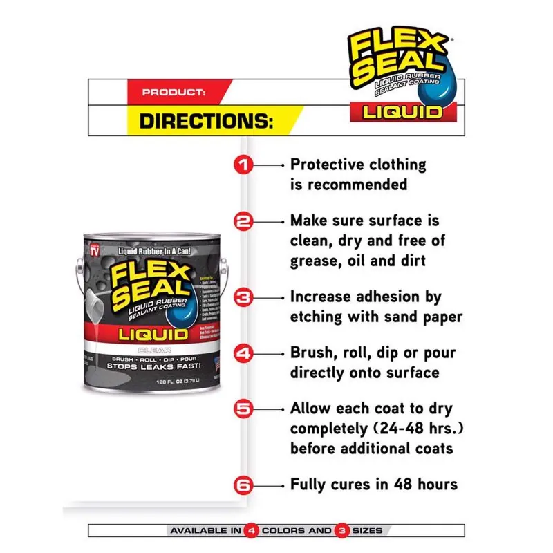 Flex Seal US855WHT01-2 Liquid Rubber Sealant 1 Gal.