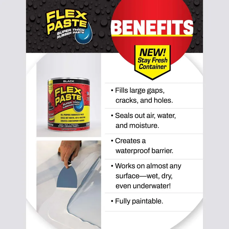 Flex Seal PFSBLKR10 Flex Paste 9-fl oz