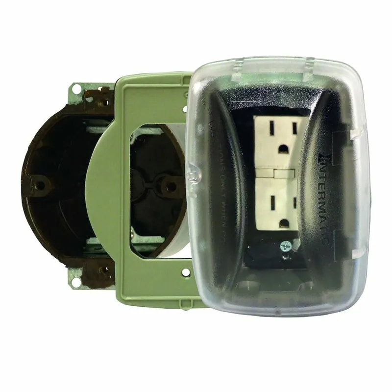 Intermatic WP5103C In Use Weatherproof Cover with Adapter Plate for 3/0 Box