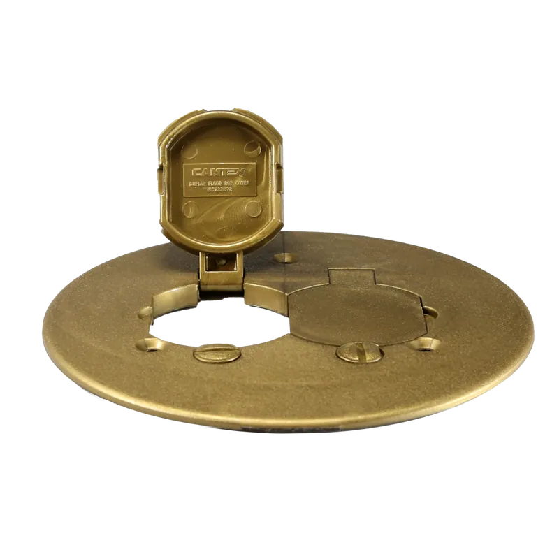 Cantex 5133678 Floor Box Cover, Duplex, Bronze, PVC