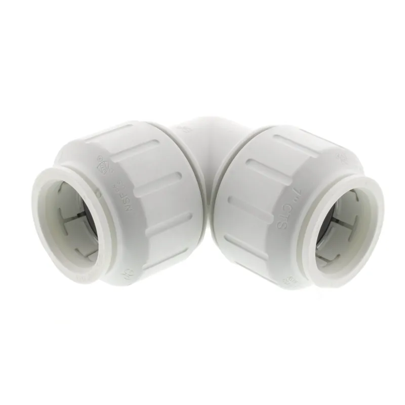 John Guest PEI0336 Speedfit 90 deg Union Elbow, 1 in, Push-Fit x CTS, Plastic